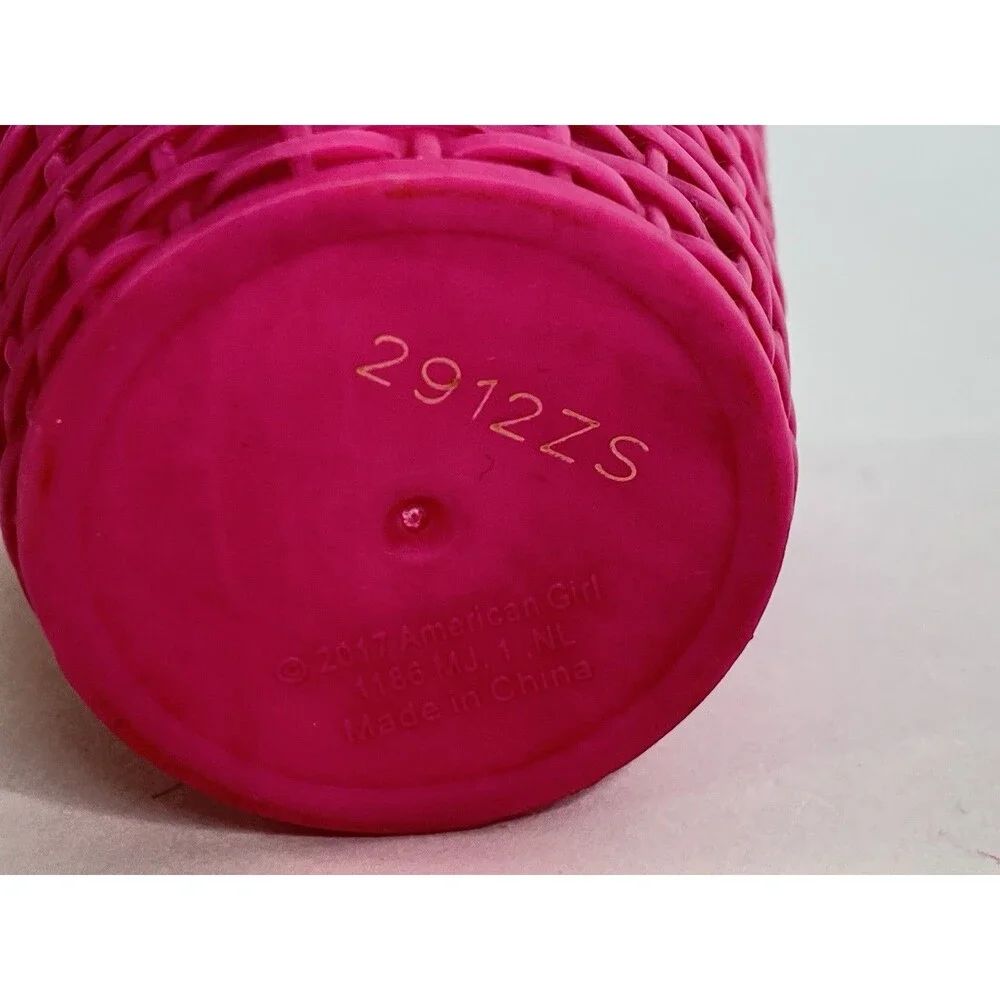American Girl Julie's Groovy Bathroom Pink Wastebasket Trash Can Replacement Toy
